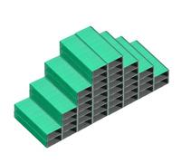 PATIKIL #10 Agrafes Standard, 10 Paquets 10000pcs Longueur de Jambe 3/16", Pointe Plate en Ciseau Anti-Bourrage pour Agrafeuse de Bureau Fournitures de Bureau à Domicile, Vert