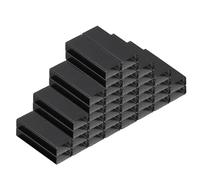 PATIKIL #10 Agrafes Standard, 10 Paquets 10000pcs Longueur de Jambe de 3/16", Pointe de Ciseau Plate sans Blocage pour Agrafeuse de Bureau Fournitures de Bureau à Domicile, Noir