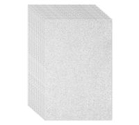 PATIKIL 10 Feuilles de Mousse Pailletée de 2 mm, 16" x 12" Papier EVA Étincelant Argenté
