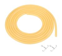 PATIKIL 10 Ft Tube en Caoutchouc de Latex Naturel, 1/8"(3mm) ID x 5/16"(8mm) OD Tube en Caoutchouc pour Lance-Pierre avec Colliers de Serrage pour Exercices, Étirements, Laboratoire