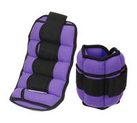 PATIKIL 10 Lbs Total/ 5 Lbs Chaque Réglable Cheville Poids 2 Pcs Poignet Jambe Bras Poids Sacs Sable pour Femmes Hommes Force Entraînement Poids Yoga Jogging Marche Aérobic, Sombre Violet