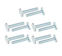 PATIKIL 10 Pack 1-1/2 pouce T-Track Boulons de Rail de Kayak pour Accessoires de Boulon de T-Slot en Bois pour Gabarits et Dispositifs de Menuiserie Universels, Argent