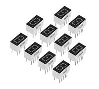 PATIKIL 10 Paquets Led Affichage Numérique Tube Led Affichage Module Rouge | Commun Cathode 7 Secteurs 10 Broches 1 Bit 2.1V 0.36" Chiffre Hauteur, pour Electronic Driver Board