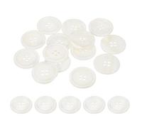 PATIKIL 10 Pcs 25mm Boutons En Nacre, 4 Trous MOP Boutons En Coquillage Naturel Pour Coudre Vêtements Manteaux Costumes Chemise DIY Décoration Artisanale, Blanc