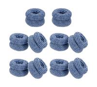 PATIKIL 10 PCS Bandages Doigt En Coton, 32 x 1.5 cm Bandages Premiers Secours Doigts Protecteurs Coupures Entorses Gonflements Jardin Cuisine Bleu Blanc