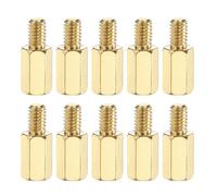 PATIKIL 10 Pcs Entretoise Filetee Male To Female M4 x 10mm + 6mm Hexagonal En Laiton Pour PCB Carte Mere Vis Ecrou Pour Drone Quadcopter Projets Electroniques Circuit Imprime