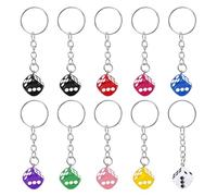 PATIKIL 10 Pcs Lucky Dice Keychain CharmCube Mini En Resin 3D Avec Pendants Pour SacPortefeuilleSac À MainVoitureAccessoires De Téléphone PortableCouleur Mixte