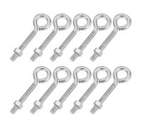 PATIKIL 10 Pcs M5x40mm Pitons À Oeil En Acier Carbone Filetés Argent