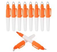 PATIKIL 10 Pcs Mini Marqueurs Permanents Avec Clips Marqueurs De Balle De Golf Stylo Badge Stylos À Encre Clips Porte-Clés Pour Fournitures De Bureau Maison Activités Sportives Et, Orange
