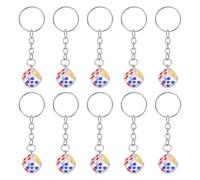 PATIKIL 10 Pcs Porte-Clefs Charm De Dés Porte-BonheurMini Dés Cube Carré 3D En Résine Avec Pendentifs Pour SacPortefeuilleBourseVoitureAccessoires De TéléphoneTransparent