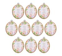 PATIKIL 10 Pièces 6.3"x4.7" Cercles À Broder Imitation Bois Ovale Anneau De Broderie Pour Artisanat D'Art De Broderie Décoration Pratique De Couture