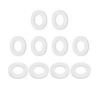 PATIKIL 10 Pièces Rondelles Plates en Ptfe 12X22X2mm Blanc | Joint D'Étanchéité Entretoise Bride pour Machines Tuyaux Vannes Industries Pétrolières, 0,47" ID X 0,87" OD X 0,08" Épaisseur