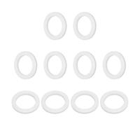 PATIKIL 10 Pièces Rondelles Plates en Ptfe 14X20X2mm Blanc | Joint D'Étanchéité Entretoise Bride pour Machines Tuyaux Vannes Industries Pétrolières, 0,55" ID X 0,79" OD X 0,08" Épaisseur