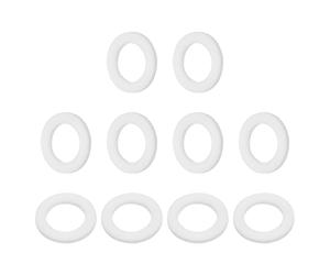 PATIKIL 10 Pièces Rondelles Plates en Ptfe 14X22X2mm Blanc | Joint D'Étanchéité Entretoise Bride pour Machines Tuyaux Vannes Industries Pétrolières, 0,55" ID X 0,87" OD X 0,08" Épaisseur
