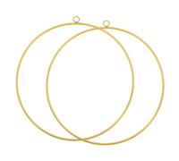 PATIKIL 10 Pouce Métal Floral Créole, 2pcs Cercle Rêve Attrape Anneaux Fournitures pour Mariage Couronne Décoration DIY Fête Macramé Mur Artisanat, Or Ton