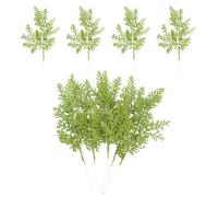 PATIKIL 10 Pouces Aiguilles de Pin Artificielles, 10 Pièces Tiges de Pin Pailletées Branches de Noël Feuilles de Faux Branches de Cèdre pour Bouquet d'arbre, Vert Clair