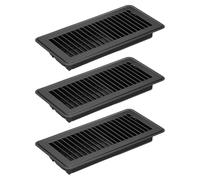 PATIKIL 10 X 4 Pouces Grille de Sol, 3Pcs Couverture de Ventilation D'Air Robuste en Acier Réglable Décorative Facile à Ajuster Grilles de Sol pour Maison Bureau, Noir