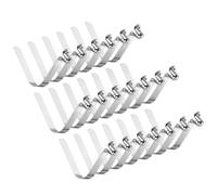 PATIKIL 10 x 8mm Attaches De Pagaie Kayak, 20 Pack Pinces De Tente en Acier en Forme De V A Pression A Ressort A Simple Goupille pour Verrouillage De Tube, Argenté, Longueur 50mm