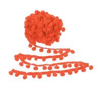 PATIKIL 10 Yards x 1 Inch Pompons Frange Bordure Accessoire Orange Rouge