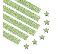 PATIKIL 100 Bandes de Papier Origami Étoile Vert Clair Brillant