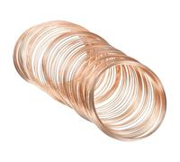 PATIKIL 100 Boucles de Fil Mémoire, 1Pcs Fil de 0,8 mm de Diamètre en Acier pour la Fabrication de Bijoux, Bracelets, Perles, Artisanat DIY, Couleur Or Rose