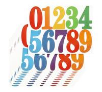 PATIKIL 100 Pcs 10 Sheets Mailbox Numbers, 4 Inch Waterproof Vinyl Multicolor Mailbox Numbers for Outside Self Adhesive Stickers for Address House