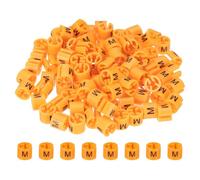 PATIKIL 100 Pcs Marqueurs pour cintres, étiquettes de Taille M adaptées aux tiges de 3 mm, Clips colorés pour cintres, Codage Couleur pour vêtements, Orange