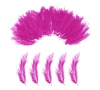 PATIKIL 100 plumes de dinde marabou duveteuses, 4-6 pouces rose vif, plumes de dinde naturelles pour artisanat, franges d'attrape-rêves, garnitures, montage de mouches, décorations de fête
