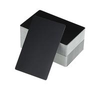 PATIKIL 1000 Paquet Métal Business Cartes Pure, 0,45 mm Épaisseur 3.4x2.1 pouce Aluminium Laser Gravure Imprimable Nom Carte pour DIY, Mat Noir
