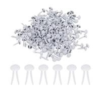PATIKIL 1000 PCS Attaches En Papier En Laiton Clous Fendus Blanc 4.5 x 8 mm