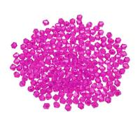 PATIKIL 1000pcs 4mm Perles de Cristal Bicône en Verre, Perles de Verre Facettées Pour Fabrication de Bijoux Bracelet Collier Boucles d'Oreilles DIY Attrape-Soleil Artisanat, Rose Rouge