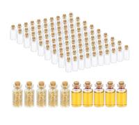 PATIKIL 100Pcs 4ml Petites Bouteilles En Verre Vials Avec Bouchons En Liège