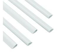 PATIKIL 100Pcs Barres de Reliure, 8mm Barres de Reliure à Glissière 50 Feuilles Capacité A4 Taille Reliure de Rapport Forme de Gouttes d'Eau Reliure de Présentation, Blanc
