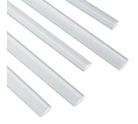 PATIKIL 100Pcs Barres de Reliure, 8mm Barres de Reliure à Glissière 50 Feuilles Capacité A4 Taille Reliure de Rapport Forme de Gouttes d'Eau Reliure de Présentation, Transparent