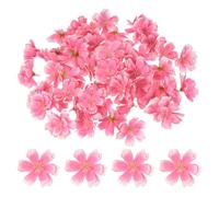 PATIKIL 100pcs Têtes de Fleurs Artificielles Marguerite, 4cm Fausse Fleurs de Cerisier Décoration pour Mariage Baptême Gâteau Fête Noël Table Couronne Artisanat DIY, Rose