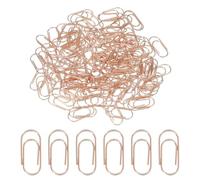 PATIKIL 100pcs Trombone, Mini Trombone Petit Mignon Anti-Rouille Métal Solide Durable En Gros Pour Bureau Maison Anti-Rouille Métal Solide Durable En Gros Pour Bureau Maison, 15mm, Or Rose