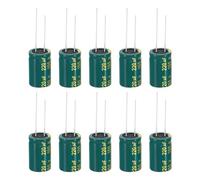 PATIKIL 100V 220uF Condensateurs Électrolytiques, 10Pcs 13x20mm Aluminium Condensateurs Électrolytiques Haute Fréquence pour TV, LCD Monitor, Refrigerator, Circuit Boards, Green