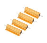 PATIKIL 100W 6 Ohm Résistance de Coque en Aluminium, 4 Pcs Résistance de Boîtier en Aluminium Résistance de Puissance à Vis de Tolérance de 5%, Doré