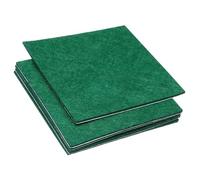 PATIKIL 100x100mm Patin en Feutre pour Meuble, 5 Pcs 2mm Épaisseur Coussinet en Feutre Carré Doux, Adhésif, Antidérapant, Anti-Rayures, pour Lampe, Meubles, Artisanat, Vert Foncé