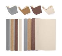 PATIKIL 101,6 cm x 40,6 cm Tissu de reliure, 4 pièces Tissu de réparation pour couverture de livre, Marron foncé, Marron, Gris, Beige
