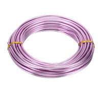 PATIKIL 10m Fil D'Aluminium, 1Pcs Fil D'Artisanat en Aluminium de Fil de Bijoux 3mm Calibre 9 Fil Métallique Pour La Fabrication de Bijoux, Artisanat de Perles, Pendentifs, Art, Rose