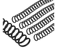 PATIKIL 10mm (3/8") Bobines de Reliure Spirale en Plastique, 20 Pcs Bobines de Reliure 75 Feuilles Capacité 4:1 Pas de Reliure pour Feuilles de Papier, Noir