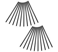 PATIKIL 10mm Barres de Reliure, 20 Pièces Barres de Reliure en Plastique à Glissière, Capacité de 70 Feuilles, Format A4, pour Couverture de Rapport, Bureau, Étude, Noir