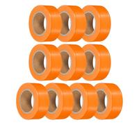 PATIKIL 10Pack Ruban De Marquage Orange Fluorescent, 1" x 100 ft Ruban Neon PVC Non Adhesif Pour Marquage D'Arbres, Marquage De Sentiers