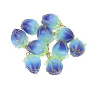 PATIKIL 10Pcs 0,6x0,4" Perles de Bourgeons de Fleurs en Acrylique Mini Rose | Bleu Violet, pour Bracelets Boucles d'Oreilles Colliers Loisirs Créatifs DIY, Perles de Fleurs