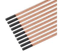 PATIKIL 10Pcs de Tiges de Gougeage à l'Arc en Carbone de 6mmx355mm (1/4"x14") Revêtues de Graphite de Cuivre pour le Soudage