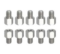 PATIKIL 10pcs Écrous À Colonnette M5x6mm Mâle Vers M3x6mm Femelle | Écrou À Colonnette Espaceur Vis Adaptateurs De Filetage, 304 Acier Inoxydable, Réducteur De Filetage Hexagonal