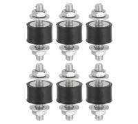 PATIKIL 10x15mm Silentblocs En Caoutchouc, 6 Pcs Supports Anti-Vibration Cylindriques M5 En Caoutchouc Avec Ecrous pour Garage Moteur Compresseurs A Air Moteurs (Type VV)