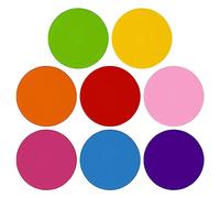 PATIKIL 11.4" Rond Sol Autocollant, 8 Paquet Sol Place Marqueur Auto Adhésif Imperméable Vinyle Ligne Haut Signe Décoratif Autocollants pour Classe, 8 Couleur