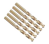 PATIKIL 11.5mm Foret Hélicoïdal, Tige Droite Jobber M35 Cobalt 5% Acier Rapide 135° Finition Or, Mèche pour Métal Acier Inoxydable Dur, Forets à Métaux à Haute Dureté - Lot de 5